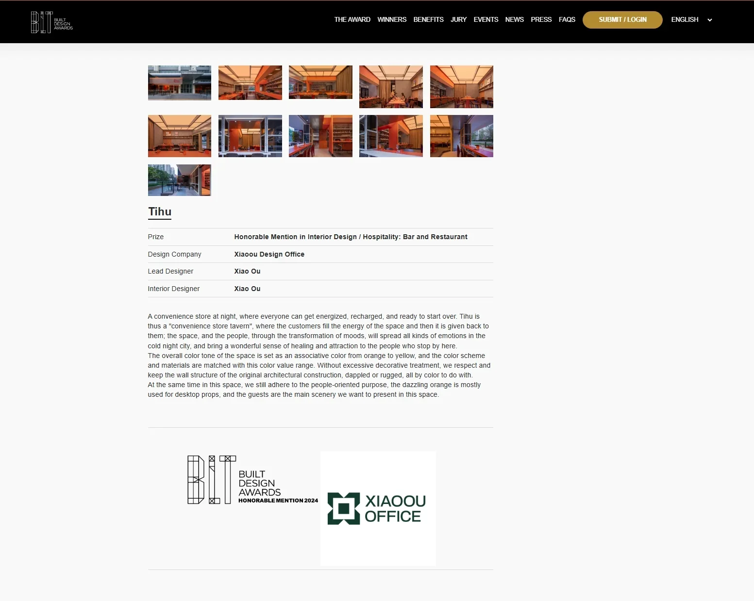 BLT Built Design Awards – Honorable Mention