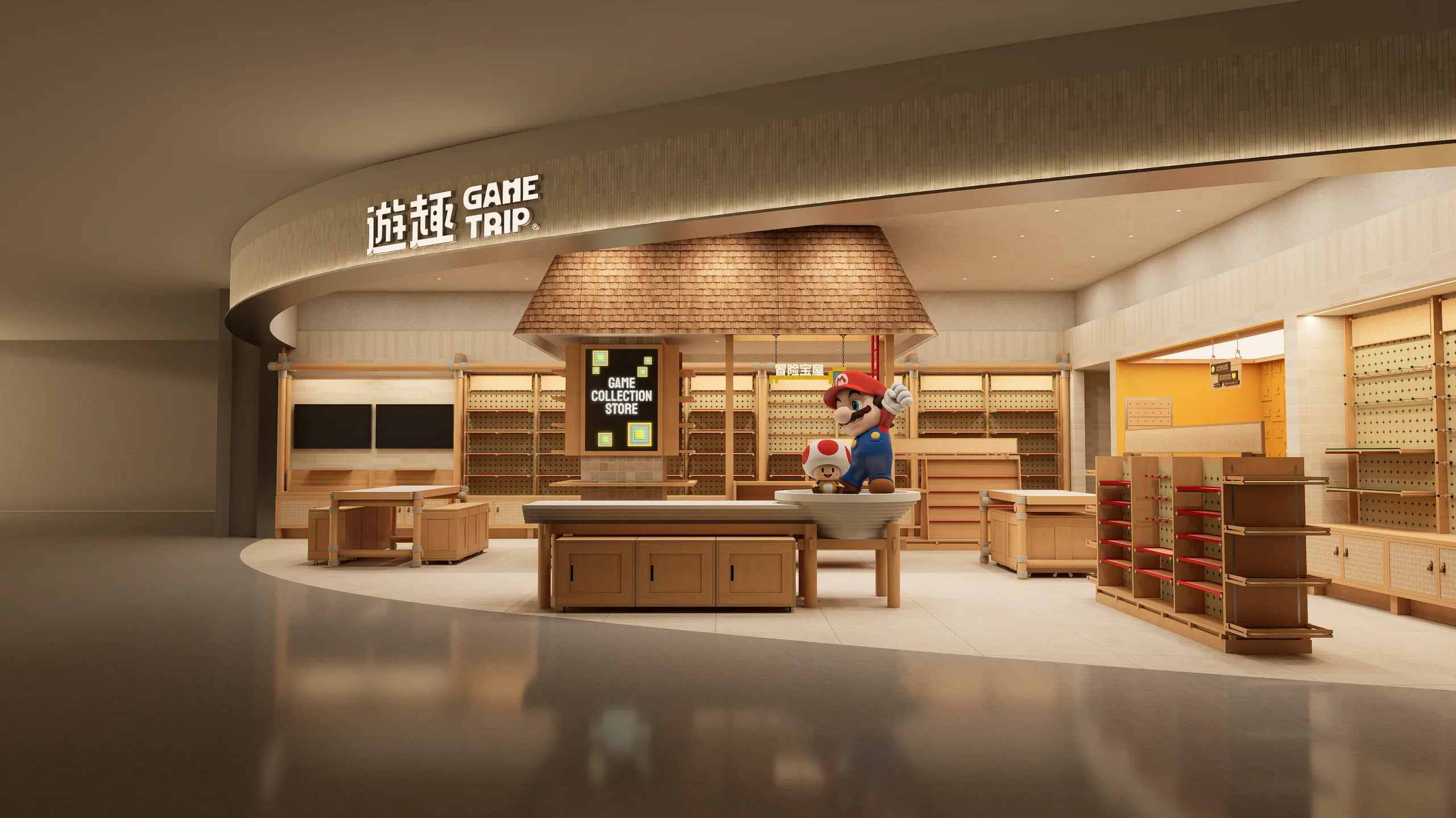 GAME TRIP, Entrance and retail space